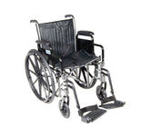 Wheelchair Econ Rem Full Arms 20   w/ELR  Dual Axle